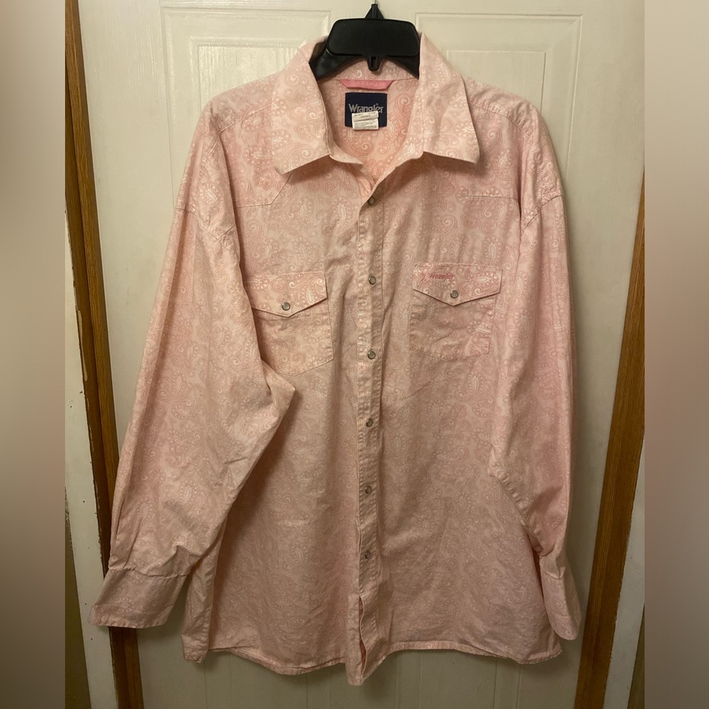 Wrangler Pink Paisley Breast Cancer Tribute Western Shirt